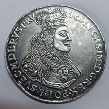 Taler Silber 1651 Polen Ioan Casimir