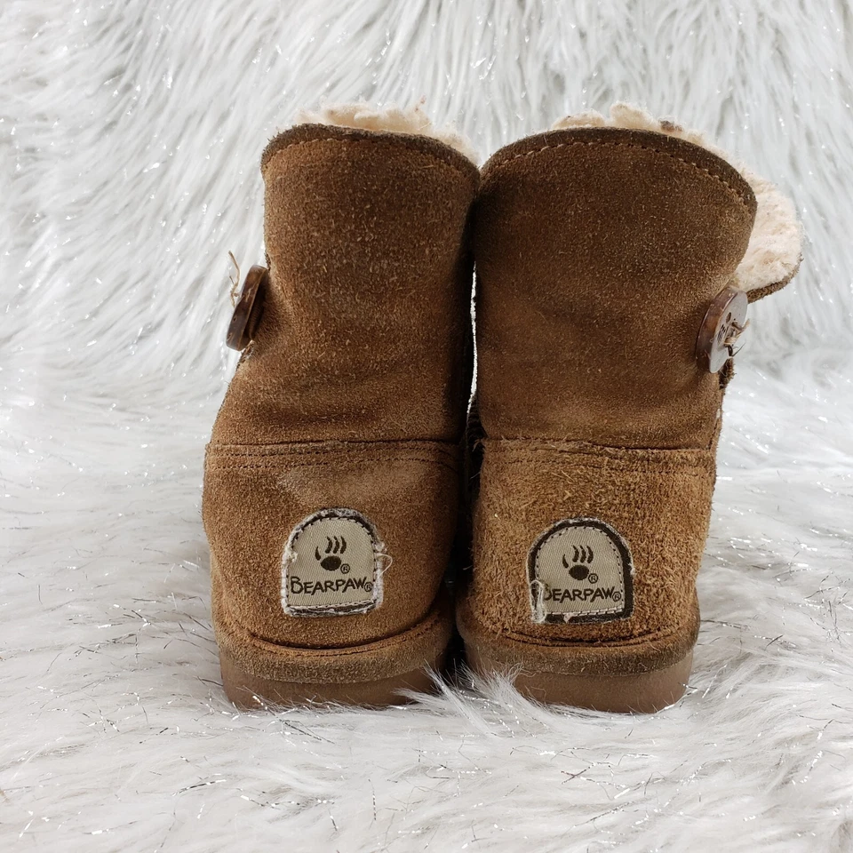 Botas BEARPAW Rosie Marrón Gamuza Niños Pequeños Talla 8 Foto 3 de 4