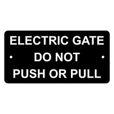 Placa de señalización de puerta eléctrica no empujar ni tirar 7 tamaños 30 colores automática automática