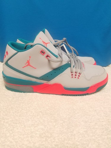 Jordan Flight 23 Grey/Crimson/Emerald Basketball Girl's sz 8.5Y Shoes 768910-008 - Picture 7 of 12