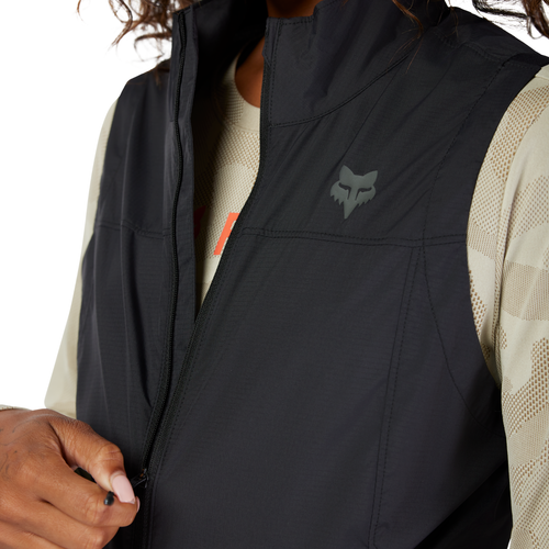 Nuevo chaleco de viento FOX RACING MTB Ranger para mujer ESTILO #: 33387-001-S / NEGRO - Imagen 7 de 8
