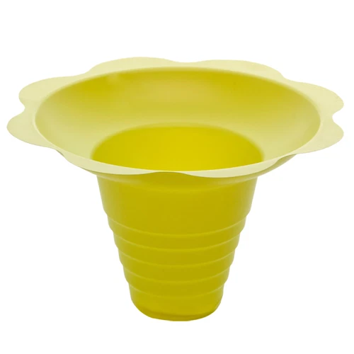Ice Shaver Cup Sno Cones Flower Snow Cone Cups 250 Pack YELLOW * EXPRESS POST * - Picture 2 of 6