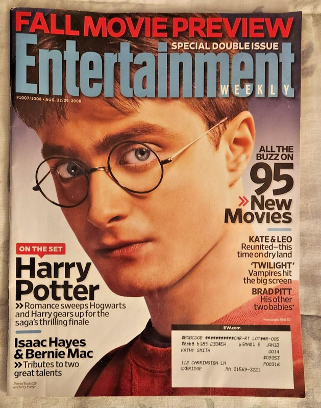 Entertainment Weekly Magazine # 1007/1008 Aug 22, 2008 Cover: Daniel Radcliffe