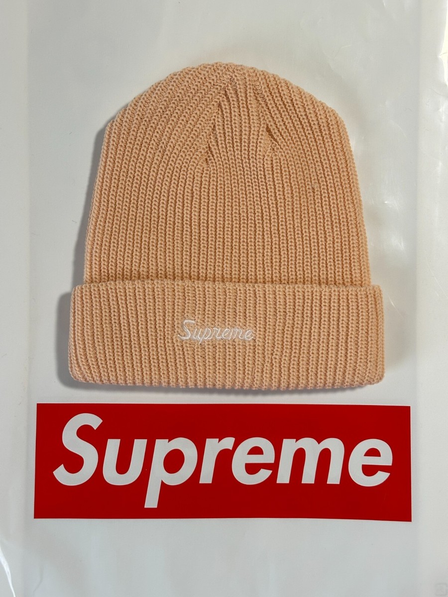 ★2021SS WEEK2★Supreme Loose Gauge Beanie SUPREME LOOSE GAUGE BEANIE (BEIGE) SS21 BIG LOGO NEW ERA BOX