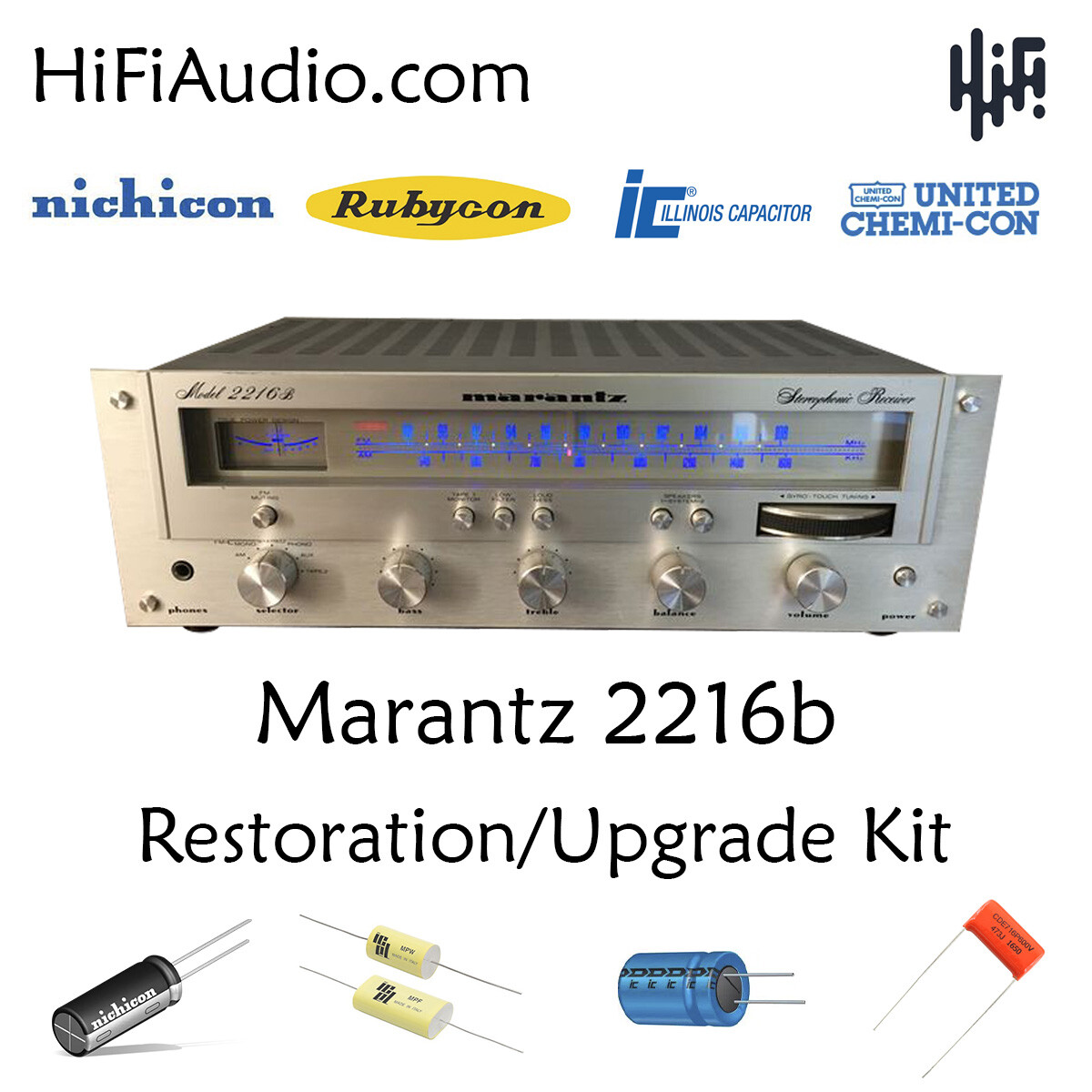 Marantz 2216B receiver rebuild restoration recap service kit