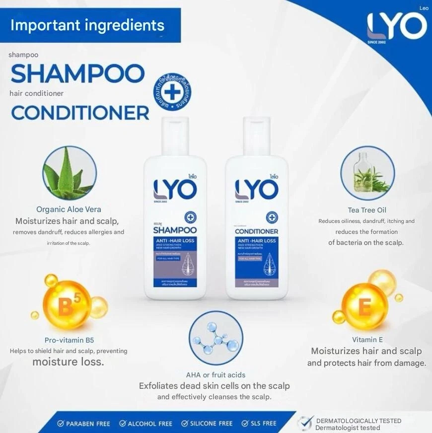 LYO Set Shampoo + Conditioner + Tonic Hair Treatment Hair Strengthen & Regrowth - Image 3 of 4