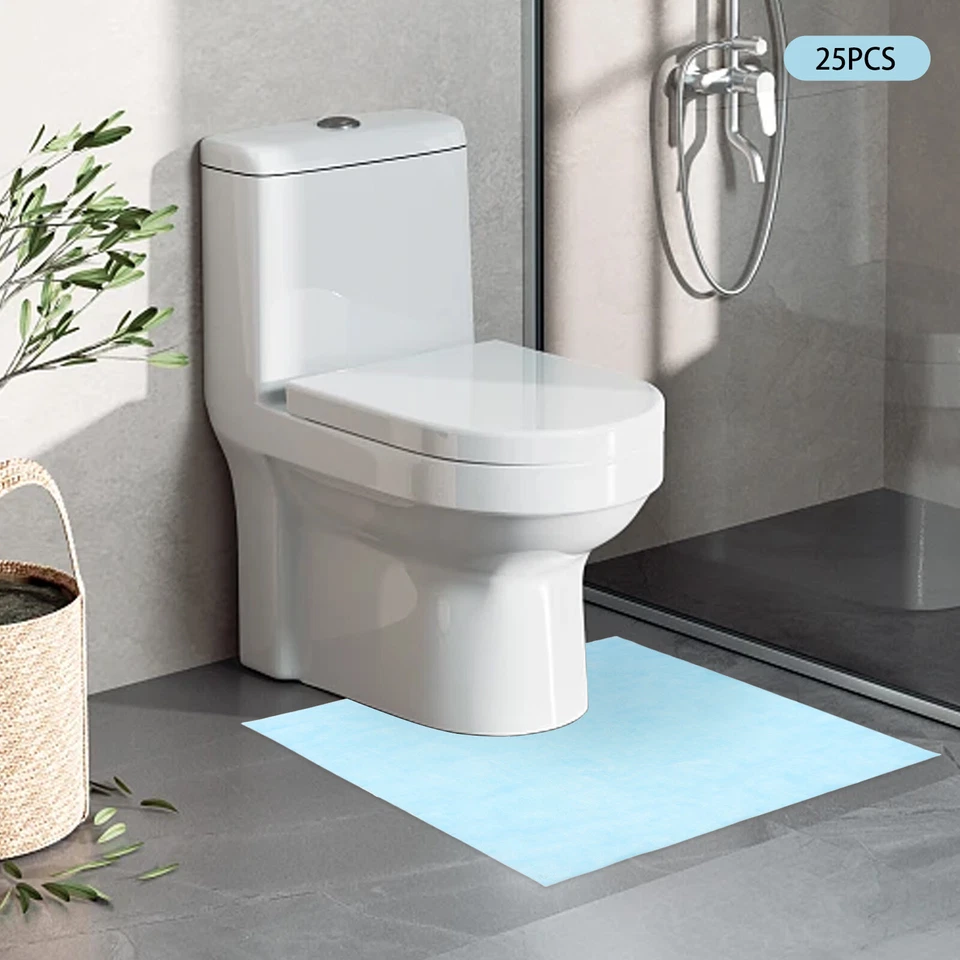 60*60cm U-Shape Toilet Mats Non-Woven Fabric Waterproof Floor Urine Covers Clean