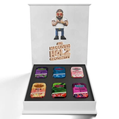 MASSIVS ZAHNSTOCHER Massiv's Zahnstocher - Zahnstocher mit Geschmack – 6er Set in Geschenkbox