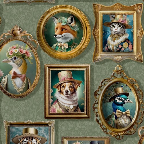 Regal Beasts Sage Wallpaper 13792 by Holden Decor Living Room Hallway Dining - 第 1/5 張圖片