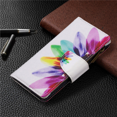 Luxury Leather Paiting Case Zipper Wallet Stand Slot Phone Cover For LG Phones - Picture 10 of 10