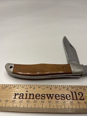 3117 外国切手 カナダ 第二次世界大戦1944年 田型 版銘付き VTG Queen Rawhide Series No. 4200 Large Trapper pocket knife 1981