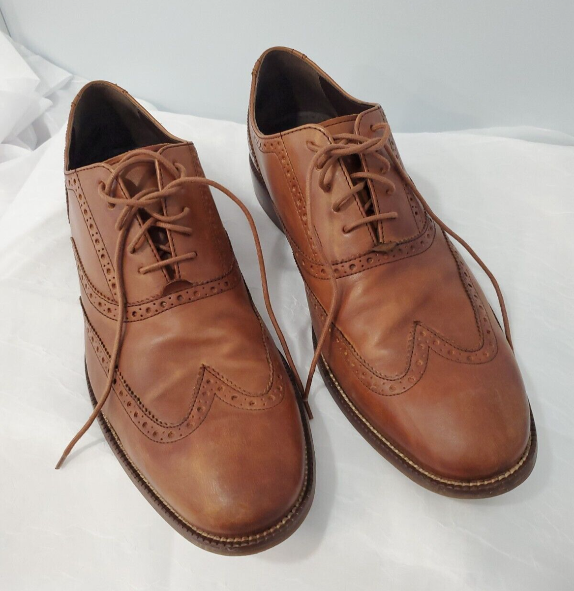 Cole Haan Men\'s Williams Wingtip Oxford British Tan Style C12210 Size 10 s-l400.jpg main image 4