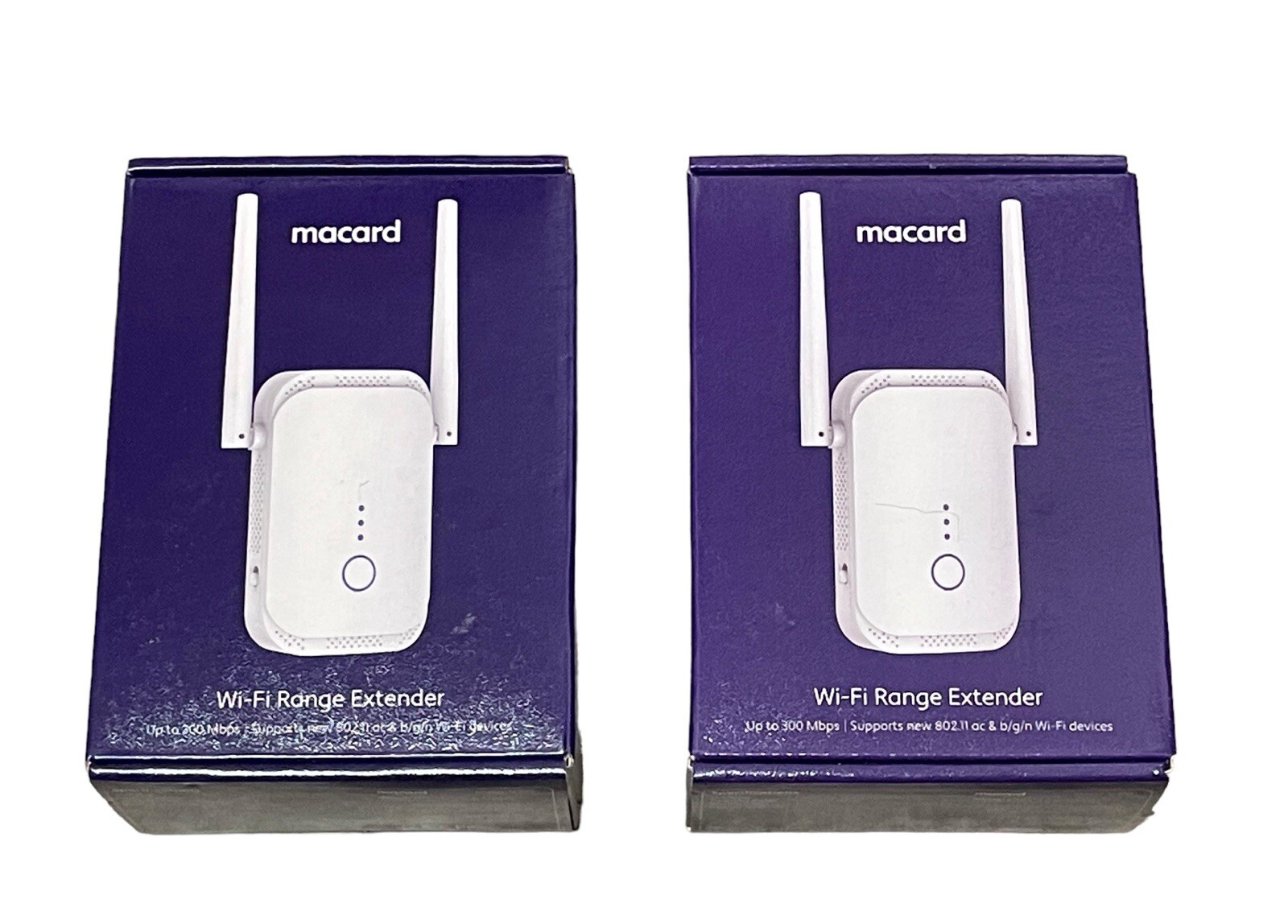 WiFi Range Extender Macard N300 300Mbps Dual Band Ethernet Brand New Lot of 2