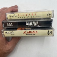 Lot Of 3 Alabama Cassette Tapes "pass It on Down    Southern Star    40 Hour Week  