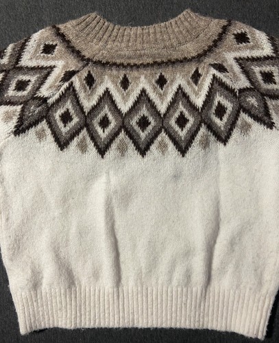 Old Navy Cozy Fair Isle Mock Neck Sweater Girls Small 6 / 7 Matching Family - Picture 3 of 13