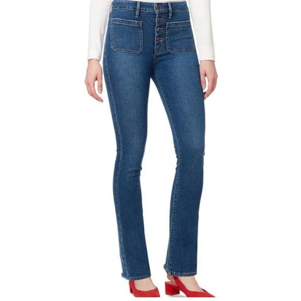 Sanctuary Retro Denim Button Fly Demi Bootcut Jeans Blue Size 25 - Изображение 2 из 4