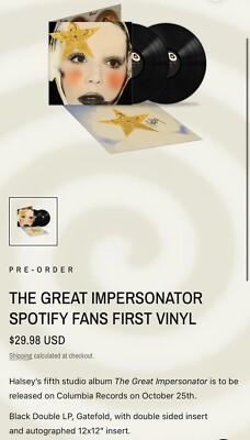 Halsey The Great Impersonator Spotify Fans First Signed Insert