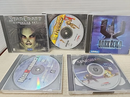 BUNDLE PC Video Games Star Craft, Tribes, StarSiege... Windows 95 Lot of 5