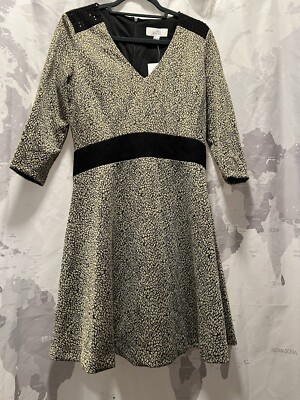 Kleid von Belle Badgley Mischka in Größe 40 Schwarz  Gold  Glitzer