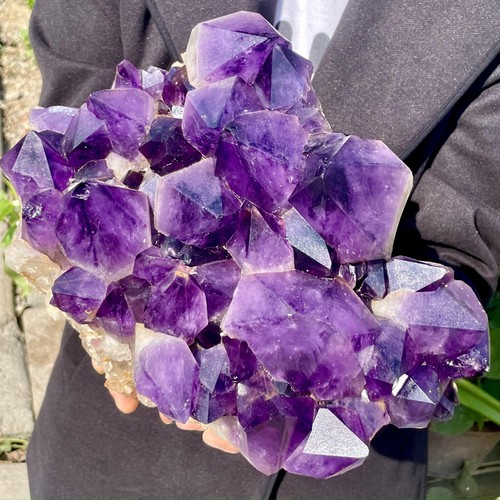 18.07LB Natural amethyst Cluster Quartz Crystal backbone mineral Specimen - Picture 9 of 16