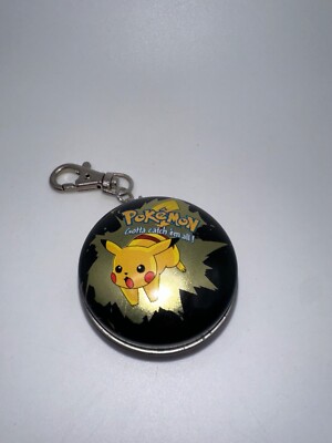 Pokémon Pikachu Metall Tin Schlüsselanhänger 1998 Vintage Original Nintendo