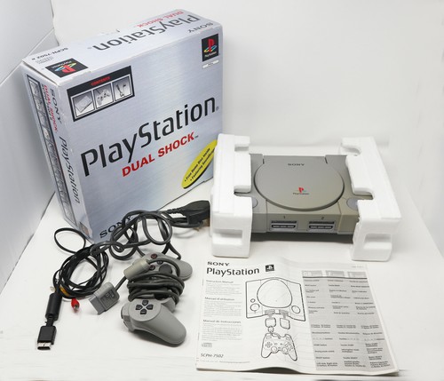 VINTAGE SONY PLAYSTATION 1 PS1 PAL DUAL SHOCK CONSOLE BOXED + 5 GAMES LOT BUNDLE - Picture 8 of 11
