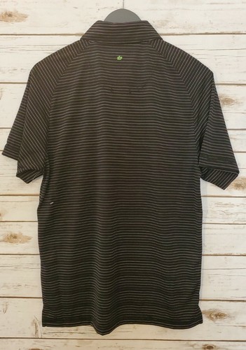 Bolle Golf Tech Quick Dry, Stretch Polo, Black Striped Men's Small - Picture 2 of 10