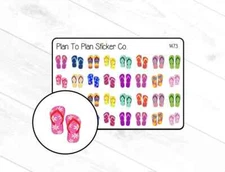 1473~~Flip Flops Planner Stickers.