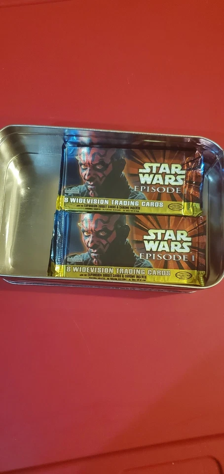 1999 Topps 9 Card Lot of Star Wars Episode 1 + Tin Box, Sticker Foil Inserts - Image 2 of 4