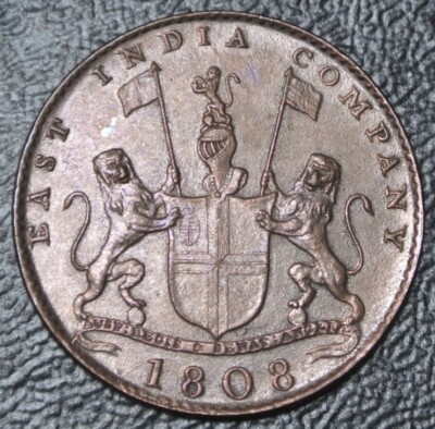 1808 - THE EAST INDIA COMPANY - 10 CASH - COPPER - Nice Coin