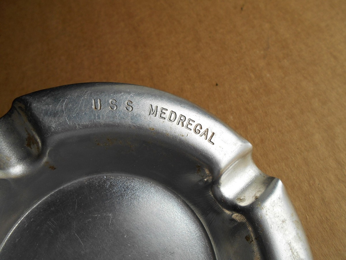 Vintage USN US Navy Ashtray SS-480 USS Medregal C.A. Pruitt TMC