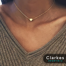 Simplistic Ladies 9ct Gold Filled Heart Pendant Necklace