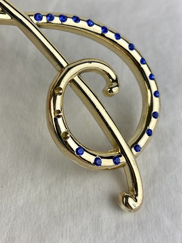 Harvey Lewis Holiday Ornament Christmas Musical Treble Clef Swarovksi Crystals - Picture 4 of 6