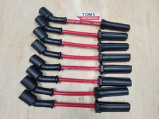 Ton's Performance Red 8mm 9" Silicone Spark Plug Wire Set GM LS Camaro Corvette
