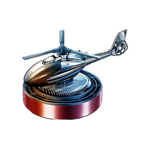 New Small Helicopter Solar Car Air-Freshener Rotation Aromatherapy Cars Diffuser - Picture 4 of 19