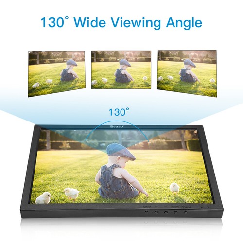 14inch Monitor 4:3 w/ HDMI/VGA/AV/BNC Input Speakers Remote for Security Cameras - Picture 6 of 9