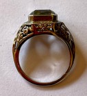 Antique Filigree White Gold Aquamarine Ring 14K Signed — photo 3
