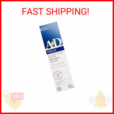 A+D Zinc Oxide Diaper Rash Treatment Cream, Dimenthicone 1%, Zinc Oxide 10%