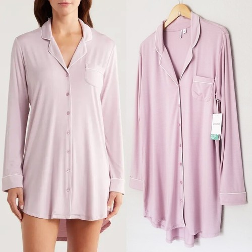 NEW Nordstrom Moonlight Eco Nightshirt in Purple Dawn Size L $55 PJ Dress SOFT