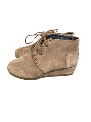 TOMS Kala Desert Wedge Booties Suede 