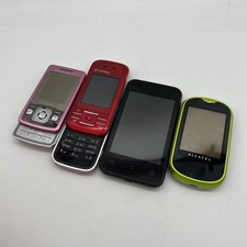 Vintage Mobile Phone Bundle Sony Ericsson Vodafone 533 Slider Untested