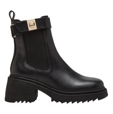 Steve Madden Women's Gates Black Leather Ankle Boots Select Size NEW