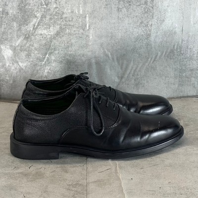 VANCE CO. Men\'s Black Faux Leather Vincent Plain Toe Lace-Up Oxfords SZ 8 VANCE CO. Men main image 2