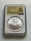 2009 American Silver Eagle NGC MS69 The Coin Shack Label 1oz .999 Fine Silver