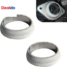 Exhaust Gasket, 2 PCS Sealed Exhaust Manifold Gasket, 2.5In Leakproof Exhausts P