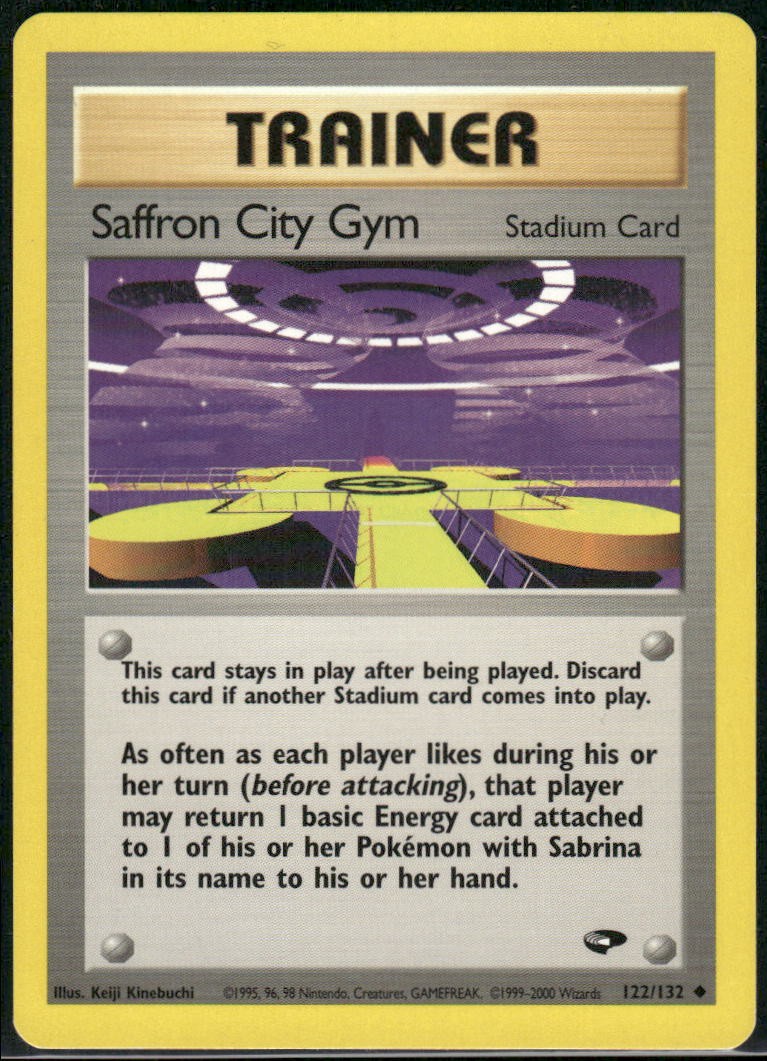 Saffron City Gym 122/132 Uncommon Gym Challenge Pokemon Unlimited Lightly Played