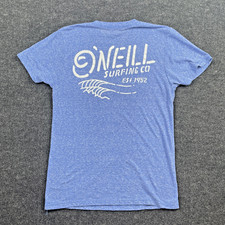 O'Neill Men s T Shirt Small Blue White Heathered Premium Tee Wave Surfing
