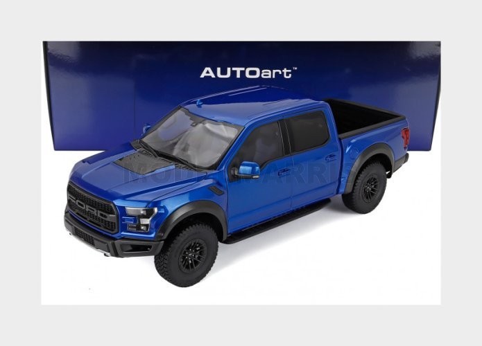 AUTOART 72949 Ford USA F-150 Raptor Pickup Double Cab 2019 Blue 1/18