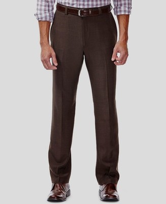 white christmas dresses Haggar E-CLO Stria Dress Pants, Pleated Front in Black/Charcoal main image 1
