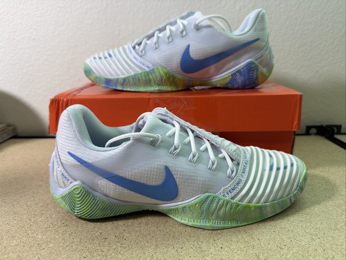 Nike Ballestra 2 Fencing Shoes Men's Size 6 Women 7.5 White